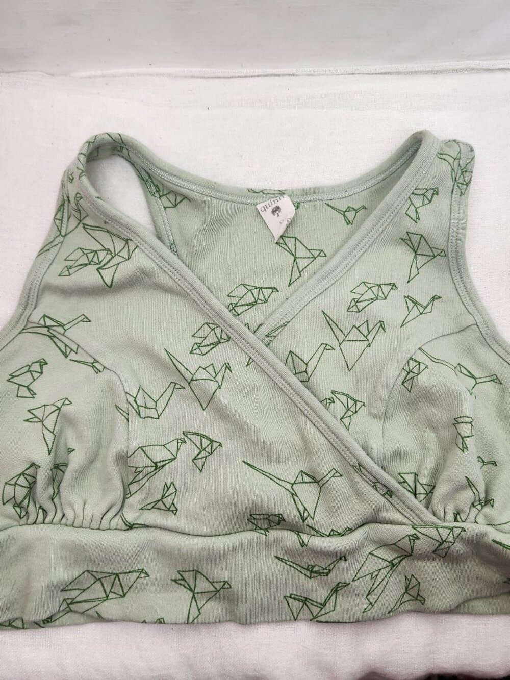 Kate Quinn Womens Medium Green Nursing Bra Organic Cotton